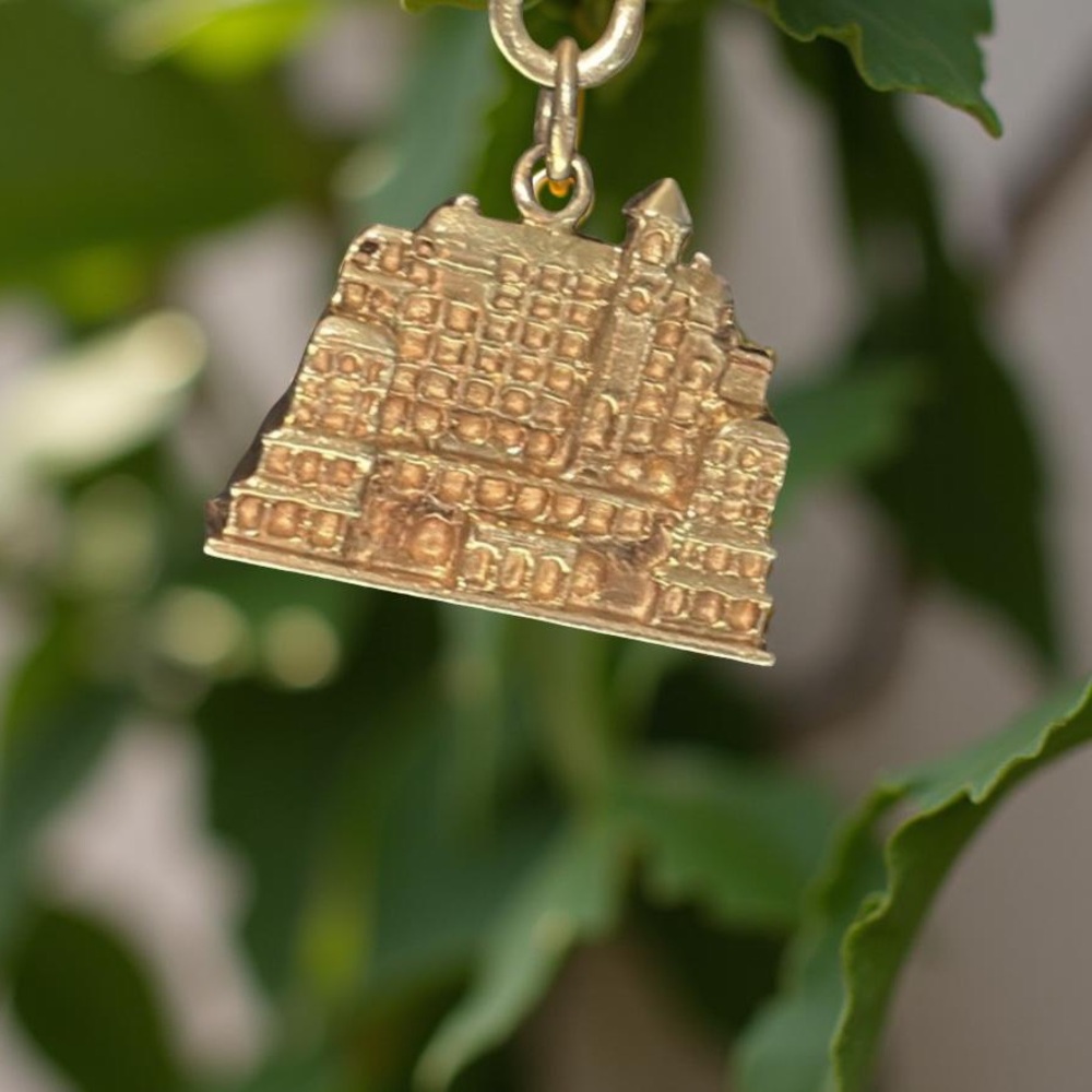 Vintage 14k Gold Charm Pendant of the Broadmoor Hotel in Colorado Springs